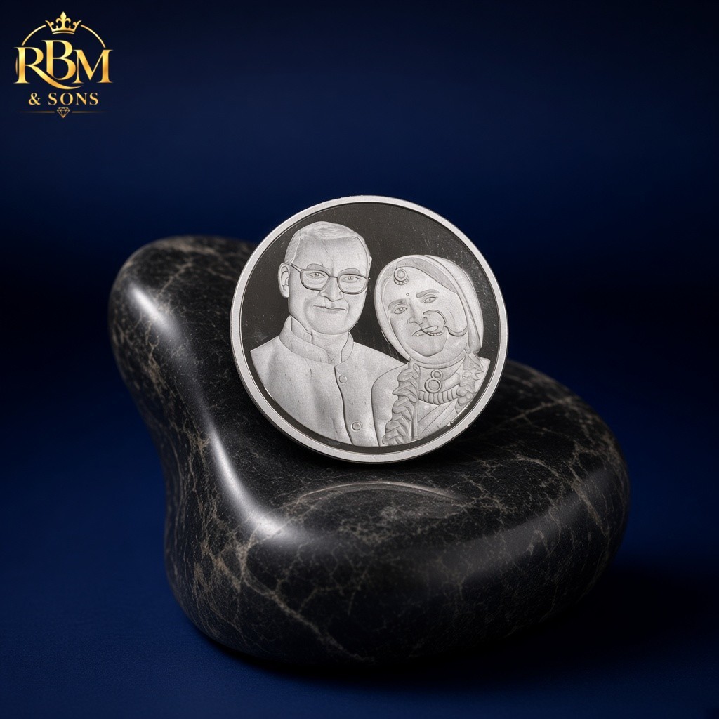 Customized 999.9 fine silver portrait coin
